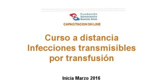 Curso a distancia: “Infecciones transmisibles por transfusión”