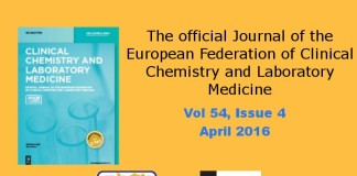 A new issue of CCLM is available online! Vol 54, Issue 4 April 2016
