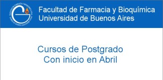 Cursos Postgrado de Abril – Facultad de Farmacia y Bioquímica de la UBA