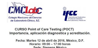Curso Point of Care Testing (POCT): Importancia, aplicación diagnóstica y acreditación