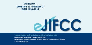 Último número de eJIFCC 2016 – Volumen 27 N°2