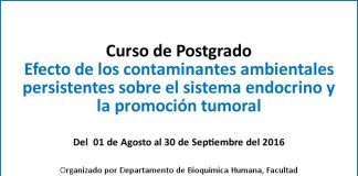 Curso de Postgrado: Efecto de los contaminantes ambientales persistentes sobre el sistema endocrino y la promoción tumoral