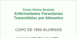 CUPOS AGOTADOS! Curso online gratuito: Enfermedades Parasitarias Transmitidas por Alimentos