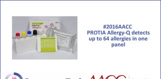#2016AACC PROTIA Allergy-Q detects up to 64 allergies in one panel