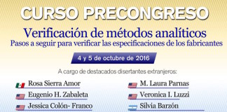 Curso Precongreso: Verificación de métodos analíticos