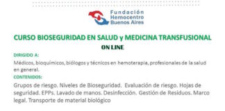 Curso “Bioseguridad en Medicina Transfusional”