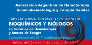 Curso de Formación para el desempeño de Bioquímicos y Biólogos en Servicios de Hemoterapia y Bancos de Sangre