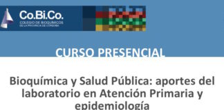 Curso Bioquímica y Salud Pública: aportes del laboratorio en Atención Primaria y epidemiología