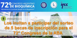 ¡Sorteamos cinco becas de inscripción al 72º Congreso Argentino de Bioquímica!