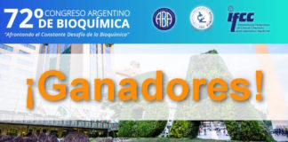 Ganadores de las becas de inscripción al 72º Congreso Argentino de Bioquímica