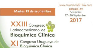 #colabiocli17 Martes 19 de septiembre en el XXIII Congreso Latinoamericano de Química Clínica