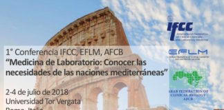 1° Conferencia IFCC, EFLM, AFCB “Medicina de Laboratorio: Conocer las necesidades de las naciones mediterráneas”