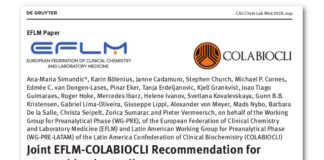 Joint EFLM-COLABIOCLI Recommendation for venous blood sampling