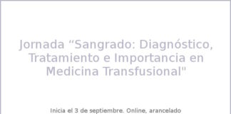 Jornada online: “Sangrado: Diagnóstico, Tratamiento e Importancia en Medicina Transfusional”