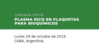 Jornada OSFYB Plasma Rico en Plaquetas para Bioquímicos