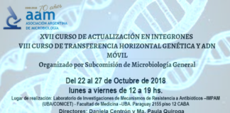 XVII Curso de Actualización en Integrones y VIII de Transferencia Horizontal Genética y ADN Móvil