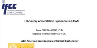 Presentación “Experiencia de Acreditación de Laboratorios en LATAM” por la Dra. Rosa Isabel Sierra Amor