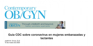Guía CDC sobre coronavirus en mujeres embarazadas y lactantes