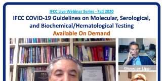 Free Webinar on-demand: IFCC COVID-19 guidelines on Molecular, Serological, and Biochemical/Hematological Testing