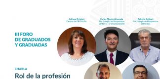 Charla sobre “Rol de la Profesión Bioquímica en la pandemia. Crisis y desafío”