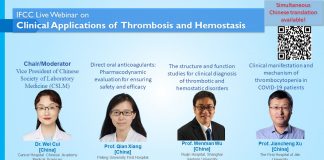 IFCC webinar on “Clinical Applications of Thrombosis and Hemostasis”