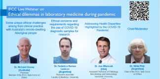 IFCC free Webinars: “Ethical dilemmas in laboratory medicine during pandemic” – “Common laboratory measures of dysglycaemia; Their strengths and weaknesses”